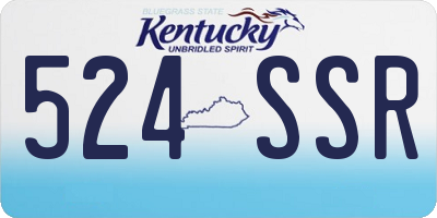 KY license plate 524SSR