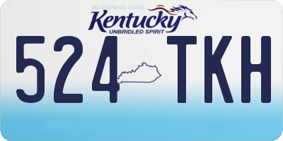 KY license plate 524TKH