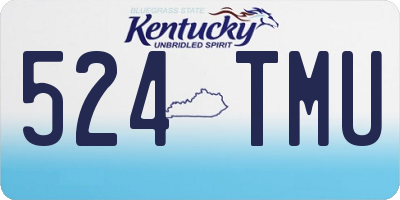 KY license plate 524TMU