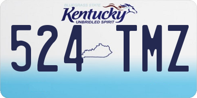 KY license plate 524TMZ