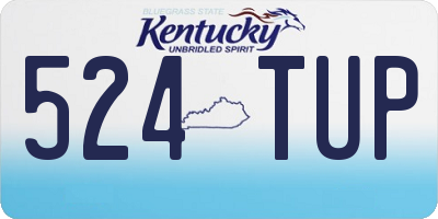 KY license plate 524TUP