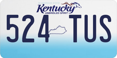 KY license plate 524TUS