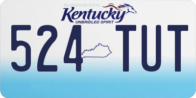 KY license plate 524TUT