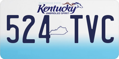 KY license plate 524TVC