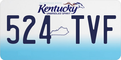 KY license plate 524TVF