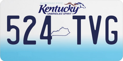KY license plate 524TVG
