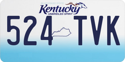 KY license plate 524TVK