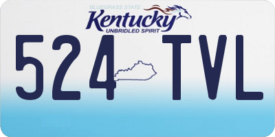 KY license plate 524TVL
