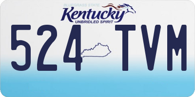 KY license plate 524TVM