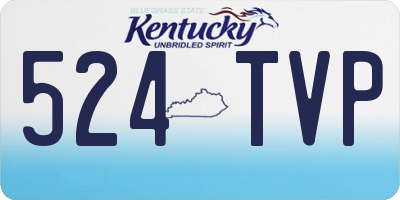 KY license plate 524TVP
