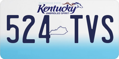 KY license plate 524TVS
