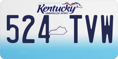 KY license plate 524TVW