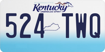 KY license plate 524TWQ