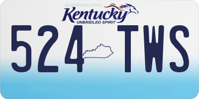 KY license plate 524TWS