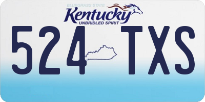 KY license plate 524TXS