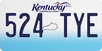 KY license plate 524TYE