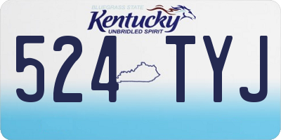 KY license plate 524TYJ