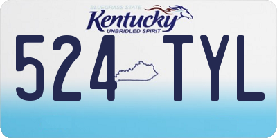 KY license plate 524TYL
