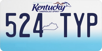 KY license plate 524TYP