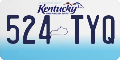KY license plate 524TYQ