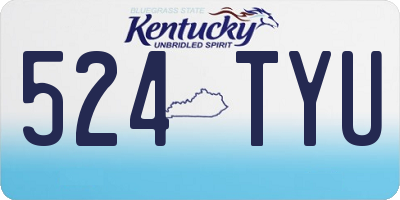 KY license plate 524TYU