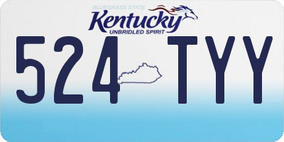 KY license plate 524TYY
