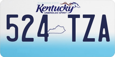 KY license plate 524TZA