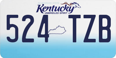 KY license plate 524TZB