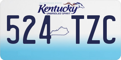 KY license plate 524TZC