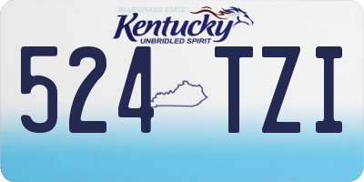 KY license plate 524TZI