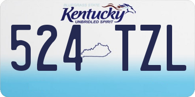 KY license plate 524TZL