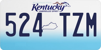 KY license plate 524TZM