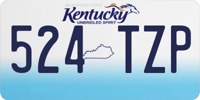KY license plate 524TZP