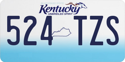 KY license plate 524TZS