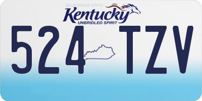 KY license plate 524TZV
