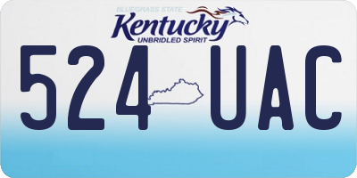 KY license plate 524UAC