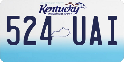 KY license plate 524UAI