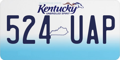 KY license plate 524UAP