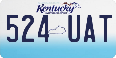 KY license plate 524UAT