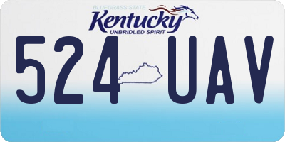 KY license plate 524UAV