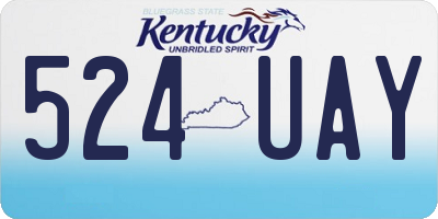 KY license plate 524UAY