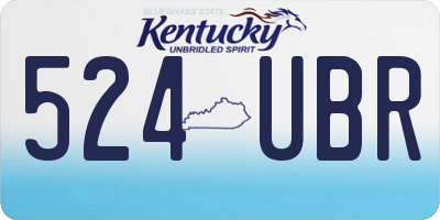 KY license plate 524UBR