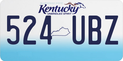 KY license plate 524UBZ