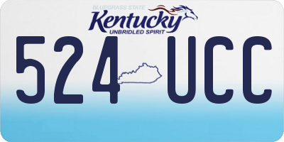 KY license plate 524UCC