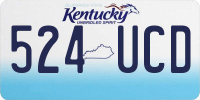 KY license plate 524UCD