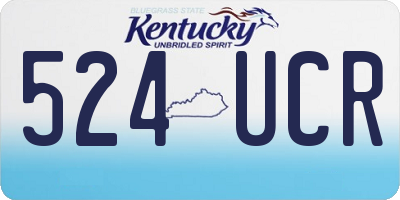 KY license plate 524UCR
