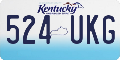 KY license plate 524UKG