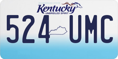 KY license plate 524UMC