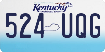 KY license plate 524UQG