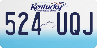 KY license plate 524UQJ